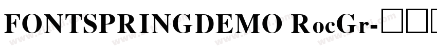 FONTSPRINGDEMO RocGr字体转换